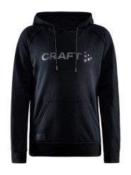 Craft CORE Craft hood W — klasyczna bluza z kapturem – Black. Czarne bluzy damskie Craft, xs, bez wzorów, z bawełny, klasyczne, bez ramiączek, z kapturem. Za 300.00 zł.