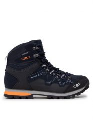 CMP Trekkingi Athunis Mid Wp 31Q4977 Granatowy. Niebieskie botki męskie CMP, bez wzorów, ze skóry, bez obcasa, bez zapięcia. Za 359.99 zł.