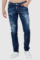 DSQUARED2 Granatowe jeansy męskie cool guy jean. Niebieskie jeansy męskie Dsquared2, z jeansu. W wyprzedaży za 1,799.99 zł.