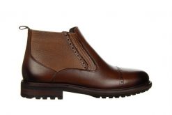 Trzewiki John Doubare V169B-001-CP2 Brown 104240, Brązowy, Skóra naturalna - 43. Brązowe botki męskie John Doubare, na zimę, bez wzorów, z gumy, biznesowe, bez obcasa, bez zapięcia. W wyprzedaży za 399.00 zł.