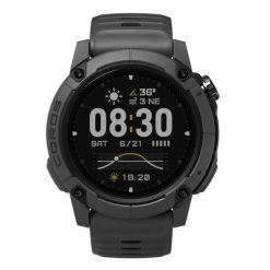 Zegarek GPS Coros Nomad do aktywności na świeżym powietrzu i wędkowania. Szare, cyfrowe zegarki męskie COROS, z aplikacjami, z materiału, szklane. Za 1,599.00 zł.