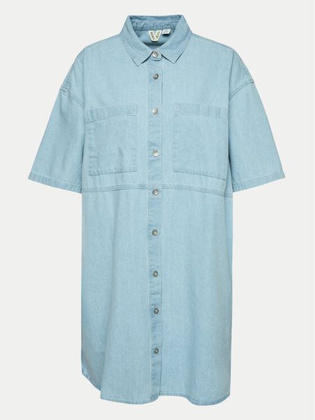 Roxy Sukienka jeansowa Pacific Night ERJDD03005 Niebieski Relaxed Fit. Niebieskie sukienki damskie Roxy, m, bez wzorów, z bawełny, bez kołnierzyka, bez ramiączek. Za 189.99 zł.