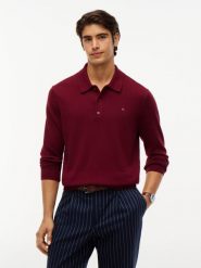 Tommy Hilfiger Sweter z zawartością kaszmiru Mężczyźni Bawełna czerwony, M. Czerwone swetry męskie Tommy Hilfiger, na jesień, m, bez wzorów, z bawełny, klasyczne, bez kołnierzyka, bez ramiączek. Za 569.95 zł.