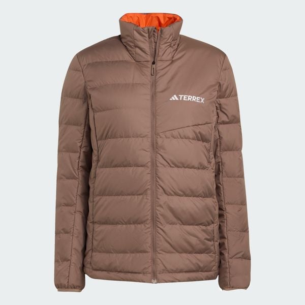 Kurtka Terrex Multi Light Down CLIMAWARM. Czarne kurtki sportowe damskie Adidas, xs, bez wzorów, z materiału, bez ramiączek, bez kaptura, trekkingowe, ClimaWarm (Adidas). Za 599.00 zł.