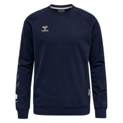 Bluza piłkarska męska Hummel Move Grid bawełniana. Niebieskie bluzy męskie Hummel, m, bez wzorów, z bawełny, sportowe, bez ramiączek, bez kaptura. Za 233.50 zł.