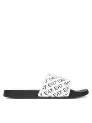 EA7 Emporio Armani Klapki 7X000109 AF15125 F0043 Biały. Białe klapki męskie EA7 Emporio Armani, bez wzorów, z tworzywa sztucznego, bez zapięcia. Za 169.99 zł.
