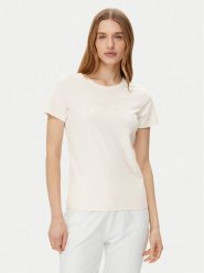 Guess T-Shirt O5GI02 KBBU1 Écru Regular Fit. T-shirty damskie Guess, xs, z aplikacjami, z bawełny, bez kołnierzyka, bez ramiączek. Za 79.99 zł.