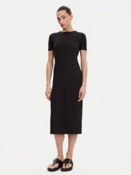Calvin Klein Sukienka codzienna K20K208299 Czarny Slim Fit. Czarne sukienki damskie Calvin Klein, na co dzień, s, bez wzorów, z bawełny, bez kołnierzyka, bez ramiączek, proste. Za 239.99 zł.