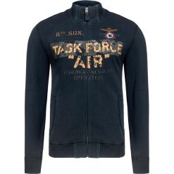 Bluza AERONAUTICA MILITARE. Niebieskie bluzy męskie Aeronautica Militare, bez wzorów, militarne, bez ramiączek, bez kaptura. W wyprzedaży za 395.00 zł.