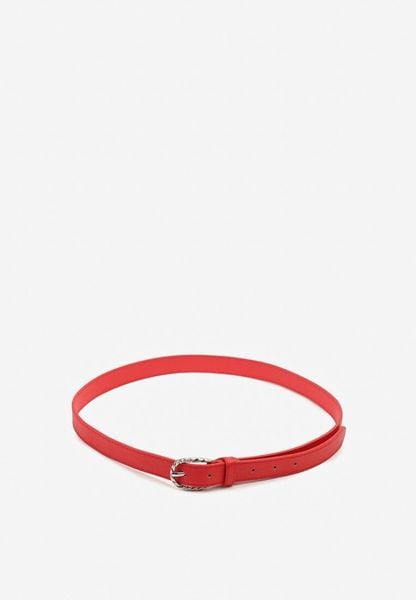 Czerwony Pasek z Metaliczną Klamrą Filessa. Czerwone paski damskie Born2be, bez wzorów. Za 19.99 zł.