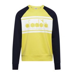 Bluza męska DIADORA SWEATSHIRT CREW SPECTRA. Żółte bluzy męskie Diadora, m, bez wzorów, bez ramiączek, bez kaptura. Za 99.99 zł.