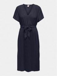 ONLY Sukienka koktajlowa Stacia 15319229 Granatowy Regular Fit. Niebieskie sukienki damskie ONLY, s, bez wzorów, z syntetyku, wizytowe, bez kołnierzyka, bez ramiączek. Za 179.99 zł.