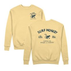 Bluza Save the Ocean – okrągły dekolt / dla dorosłych (żółta). Żółte bluzy damskie SURF MONKEY, l, bez wzorów, z bawełny, bez ramiączek, bez kaptura. Za 309.95 zł.