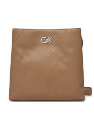Calvin Klein Torebka Ck Convertible Bucket Bag_Mono K60K613137 Brązowy. Brązowe listonoszki damskie Calvin Klein, bez wzorów, ze skóry, bez dodatków. Za 329.99 zł.