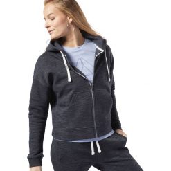 Reebok Essentials Bluza Czarny. Czarne bluzy damskie Reebok, s, bez wzorów, z bawełny, bez ramiączek, bez kaptura. Za 240.95 zł.