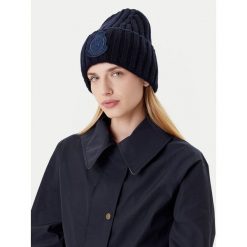Czapka Tommy Hilfiger. Niebieskie czapki damskie Tommy Hilfiger, na zimę, bez wzorów. Za 349.99 zł.