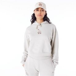 Bluza sportowa damska New Era 60435287. Brązowe bluzy damskie New Era, bez wzorów, casualowe, bez ramiączek, z kapturem. Za 527.00 zł.