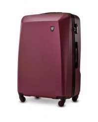 WALIZKA DUŻA WINGS PLOVER 28" BURGUNDY. Czerwone walizki damskie Wings, bez wzorów, z materiału, duże. Za 249.90 zł.