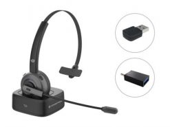 Conceptronic POLONA03BDA słuchawki/zestaw słuchawkowy Bezprzewodowy Opaska na głowę Biuro/centrum telefoniczne Bluetooth Podstawka do ładowania Czarny. Czarne słuchawki bezprzewodowe No Name. Za 298.99 zł.
