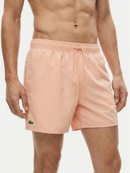 Lacoste Szorty kąpielowe MH6270 Różowy jasny Regular Fit. Czerwone kąpielówki męskie Lacoste, m, bez wzorów, z syntetyku. Za 319.99 zł.
