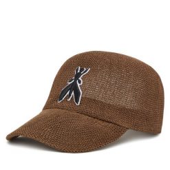 Czapka z daszkiem Patrizia Pepe. Brązowe czapki damskie Patrizia Pepe, bez wzorów. Za 279.99 zł.