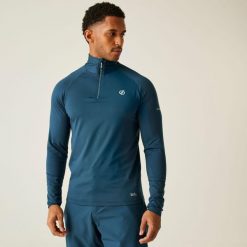 Bluza turystyczna męska Dare 2B Fuse Up II termoaktywna. Niebieskie bluzy męskie Dare 2B, na zimę, m, bez wzorów, sportowe, bez ramiączek, bez kaptura. W wyprzedaży za 139.99 zł.