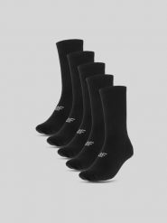 4F Skarpetki długie (5-pack) męskie - czarne 39-42. Czarne skarpety męskie 4F, bez wzorów, z bawełny. Za 69.99 zł.