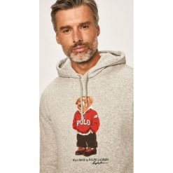 Polo Ralph Lauren - Bluza. Szare bluzy męskie Polo Ralph Lauren, l, bez wzorów, z bawełny, bez ramiączek, z kapturem. Za 769.90 zł.