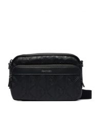 Calvin Klein Saszetka Emblem Aop Deboss Camera Bag LV04D3563G Czarny. Czarne saszetki i nerki męskie Calvin Klein, bez wzorów, ze skóry. Za 409.99 zł.