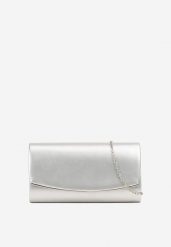 Srebrna Elegancka Torebka Kopertówka z Dodatkowym Łańcuszkiem Istevia. Szare torebki do ręki damskie Renee, bez wzorów, na ramię, bez dodatków. Za 49.99 zł.