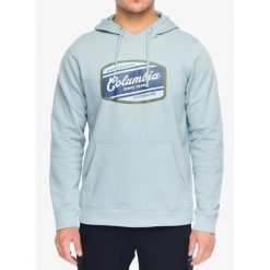 Bluza z kapturem męska Columbia Trek Graphic Hoodie. Niebieskie bluzy męskie Columbia, m, bez wzorów, sportowe, bez ramiączek, z kapturem. Za 362.99 zł.