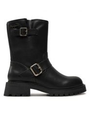 Pepe Jeans Botki PLS50567 Czarny. Czarne botki damskie Pepe Jeans, bez wzorów, z jeansu, bez obcasa, na płaskiej podeszwie, bez zapięcia. Za 669.99 zł.