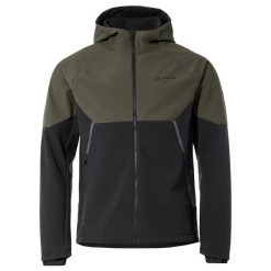 Kurtka wodoodporna VAUDE Qimsa Softshell. Zielone kurtki męskie Vaude, bez wzorów, z softshellu, sportowe, bez kaptura. W wyprzedaży za 670.30 zł.