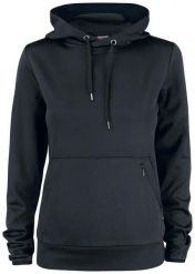 Clique Oakdale Women damska bluza z kapturem z poliestru. Czarne bluzy damskie CLIQUE, xl, bez wzorów, sportowe, bez ramiączek, z kapturem. Za 221.81 zł.