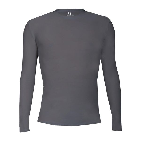 Koszulka z długim rękawem Pro Compression Adults Men Round Neck Undershirt. Szare bluzy męskie BADGER SPORT, l, bez wzorów, sportowe, bez ramiączek, bez kaptura. Za 173.95 zł.