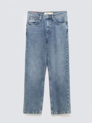 Jeansy męskie loose niebieskie Nate 385. Niebieskie jeansy męskie BIG STAR, bez wzorów, z denimu, z podwyższonym stanem. Za 329.99 zł.
