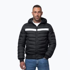 Kurtka zimowa męska Pitbull Rubio Quilted Hooded. Czarne kurtki męskie PITBULL, na zimę, l, bez wzorów, z materiału, sportowe, bez kaptura. Za 279.99 zł.