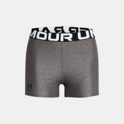 Krótkie legginsy treningowe damskie UNDER ARMOUR szybkoschnące kolarki. Szare legginsy damskie Under Armour, bez wzorów. Za 69.99 zł.