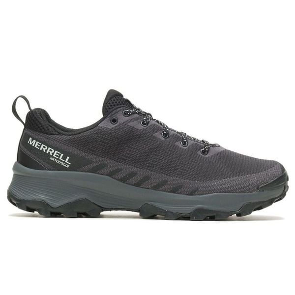 Buty trekkingowe męskie Merrell Speed Eco Wp. Czarne trekkingi męskie Merrell, na zimę, z materiału, bez zapięcia. Za 684.00 zł.