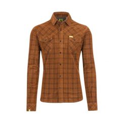Koszula z długim rękawem Karpos Faina. Brązowe koszule męskie KARPOS, m, bez wzorów, z materiału, eleganckie, bez kołnierzyka, bez ramiączek. Za 450.60 zł.