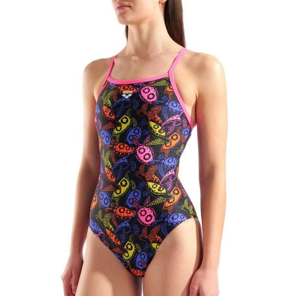 Strój kąpielowy Arena Sea Turtles Swimsuit Lightdrop Back. Czarne stroje kąpielowe damskie ARENA, bez wzorów. Za 249.99 zł.