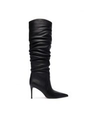 MICHAEL Michael Kors Kozaki Dawn 40F5DWHB6L Czarny. Czarne kozaki damskie MICHAEL Michael Kors, bez wzorów, ze skóry, bez obcasa, na szpilce, bez zapięcia. Za 1,469.00 zł.