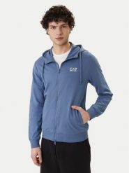 EA7 Emporio Armani Bluza 8NPM33 PJVRZ UB064 Niebieski Regular Fit. Niebieskie bluzy męskie EA7 Emporio Armani, m, bez wzorów, z bawełny, bez ramiączek, bez kaptura. Za 479.99 zł.