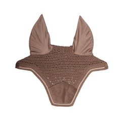 Czapka przeciwmuchowa dla konia z weluru Kentucky Horsewear Wellington. Brązowe czapki damskie KENTUCKY HORSEWEAR, bez wzorów, z weluru, sportowe. Za 360.00 zł.