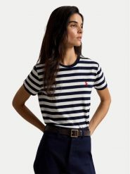 Polo Ralph Lauren T-Shirt 211B17779003 Granatowy Regular Fit. Niebieskie t-shirty damskie Polo Ralph Lauren, l, bez wzorów, z bawełny, bez kołnierzyka, bez ramiączek. Za 399.99 zł.