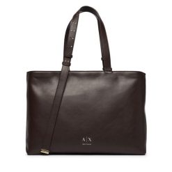 Torebka Armani Exchange. Brązowe shopperki damskie Armani Exchange, bez wzorów, bez dodatków. Za 729.99 zł.