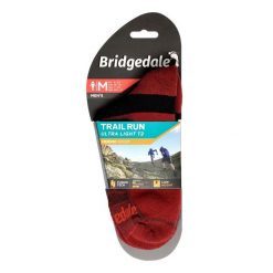 Skarpety do biegania Bridgedale UL T2 MERINO SPORT. Czerwone skarpetki damskie Bridgedale, bez wzorów. Za 67.99 zł.