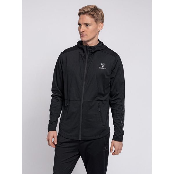 Kurtka Hummel zip Aston. Czarne kurtki męskie Hummel, m, bez wzorów, sportowe, bez kaptura. W wyprzedaży za 245.00 zł.