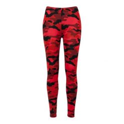 Damskie Legginsy W Kamuflażu. Czerwone legginsy damskie Urban Classics, bez wzorów. Za 76.99 zł.