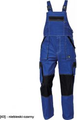 CERVA MAX SUMMER - ogrodniczki - niebieski-czarny 58. Czarne spodnie sportowe męskie CERVA, m, bez wzorów, narciarskie. Za 82.44 zł.